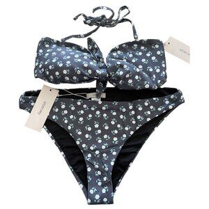 Eberjey Bikini Size Small S Set Gray Floral Petite Fleur Lulu Revolve $174